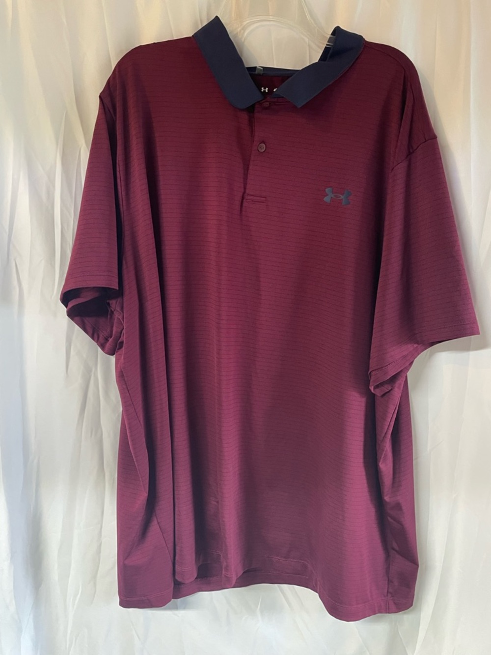 Under Armour Men’s Burgundy Polo with Navy Collar